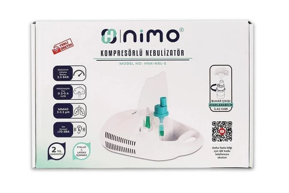 Nimo HNK-NBL-S Kompresörlü Nebulizator Cihazı