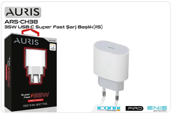Şarj Kafa Type-C 35W Fast Auris ARS-CH38