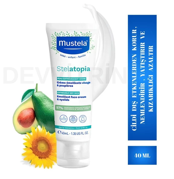 Mustela Stelatopia Emollient 40 ml Yüz Kremi