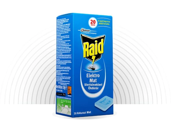 Raid Elektro Mat Kokusuz Tablet 20li