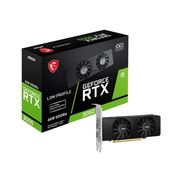 Msı Geforce Rtx3050 Lp 6g Oc 6gb Gddr6 96bıt 2xhdmı 1xdp Ekran Kartı