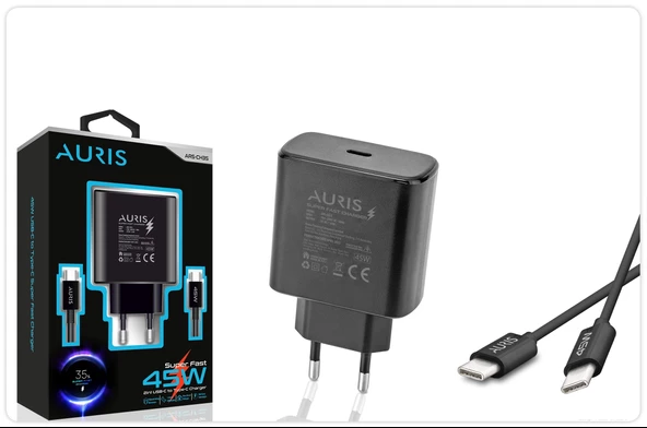 Şarj Aleti Takım Type-C 45W Auris ARS-CH35