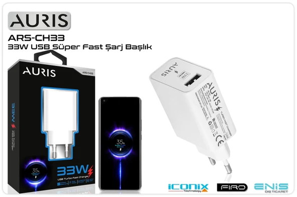 Şarj Kafa 33W Fast Auris ARS-CH33