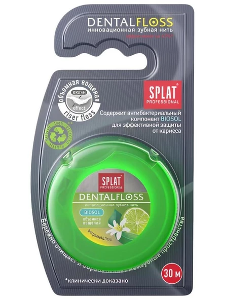 Splat Bergamot ve Limon Aromalı Hacimli 30 m Diş İpi