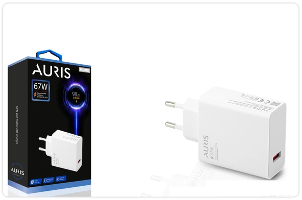Şarj Aleti Takım Type-C 67W Saliseli Auris ARS-CH36