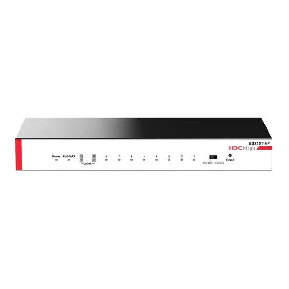 H3c Magıc Bs210t-hp 8 Port Gıgabıt + 2 Port Gıgabıt Uplınk 110w Poe Metal Kasa Swıtch