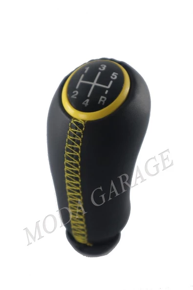 Renault Megane 2 Deri Kaplama Sarı Çerçeve Vites Topuzu M399C ürün görseli 1