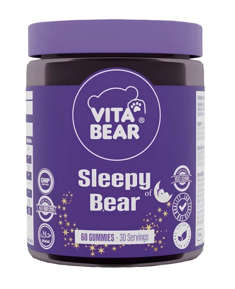 Vita Bear Sleepy Bear Gummy 3 Mg Melatonin Vitamin 60Lı