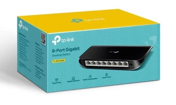 Tp-lınk Tl-sg1008d 8 Port Gıgabıt Plastik Kasa Swıtch