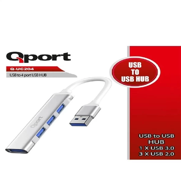 ONTECH - Qport Q-uc204 Usb To 4 Port Usb Çoklayıcı