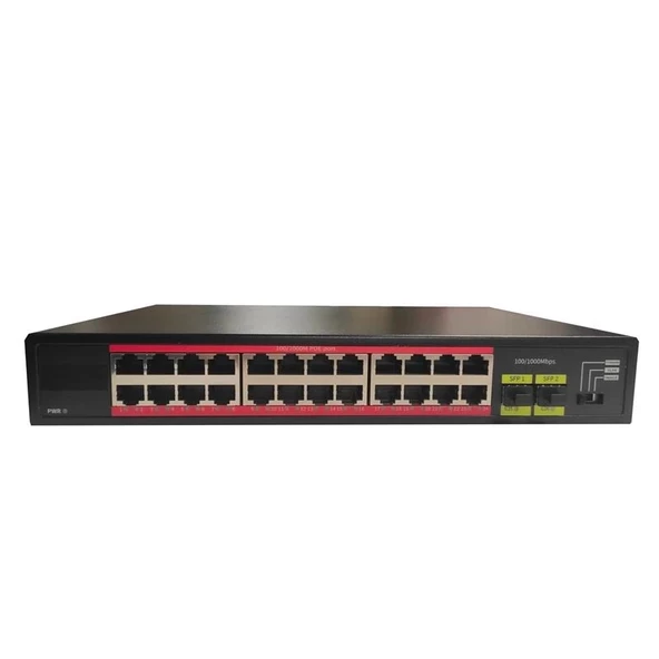 Tıwox Tp-g2420-poe300w 24 Port Gıgabıt +2x Gıgabıt Sfp Uplınk Rackmount Poe Swıtch (realtek Chıpset)