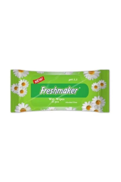 Freshmaker Islak Cep Mendil - Alkolsüz ve pH Dengelenmiş - Çiçeksi Kokular - 15 Adetlik 20 Paket - Resim 2
