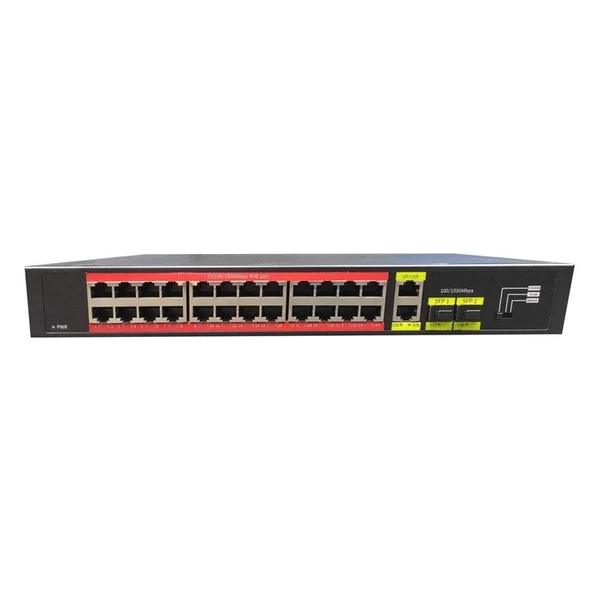 Tıwox Tp-g2422sfp-poe300w 24 Port Gıgabıt+2xgb Rj45/2xsfp Uplınk Rackmount Poe Swıtch