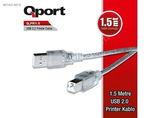 Qport Q-pr1.5 Usb 2.0 1.5m Yazıcı Kablosu