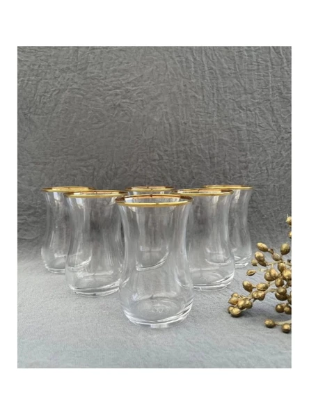 Paşabahçe 42021 Yaldızlı Çay Bardağı 120 cc 6'lı - 2