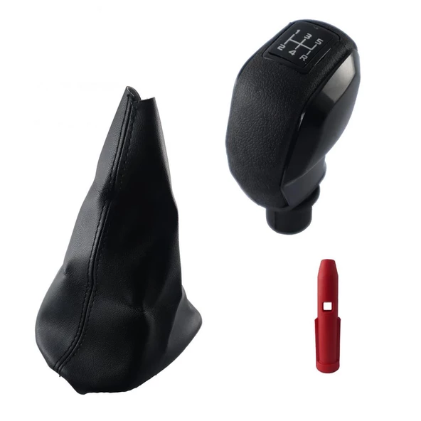 Peugeot 307 Siyah Çerçeve Spor Vites Topuzu ve Vites Körüğü M10858 - 2