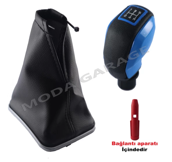Fiat Punto Krom Çerçeve Vites Körüğü Ve Mavi Spor Vites Topuzu M11003