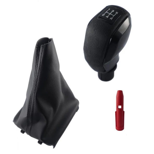 Peugeot 206 Siyah Çerçeve Spor Vites Topuz ve Vites Körüğü M10854 - 2