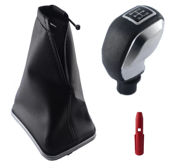 Fiat Punto Krom Çerçeve Vites Körüğü Ve Gri Mat Vites Topuzu M11009 - Resim 2