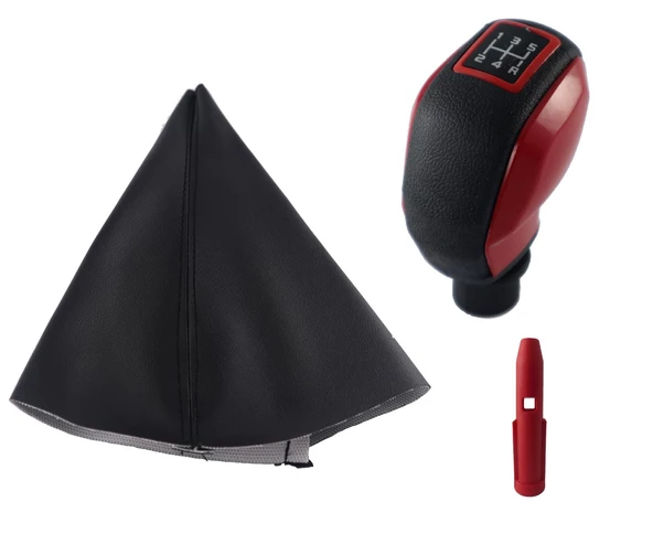 Citroen C-Elysee Vites Körüğü Ve Kırmızı Spor Vites Topuzu M10907 - Resim 2