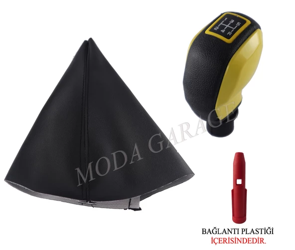 Citroen C2 Vites Körüğü Ve Sarı Spor Vites Topuzu Kapaklı M10934 ürün görseli 1