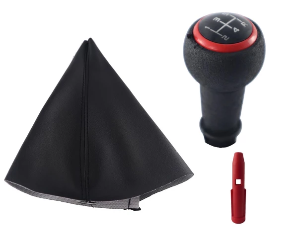 Peugeot 308 Vites Körüğü Ve Kırmızı Çerçeve Vites Topuzu M10960 - Resim 2