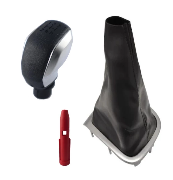 Renault Megane 3 Gri Çerçeve Körük Ve Mat Gri spor Vites Topuzu M11281 - Resim 2