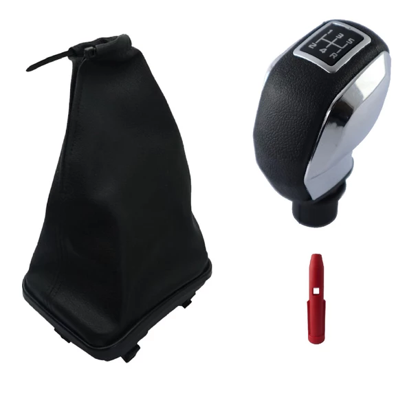 Fiat Punto Krom Kapaklı Spor Vites Topuzu Ve Çerçeveli Vites Körüğü M11025 - Resim 2