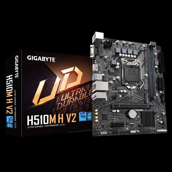 Gıgabyte H510m H V2 Rev.1.0, 2xddr4, M.2, D-sub, Hdmı, 10-11.nesil, Lga1200 Soket, Anakart