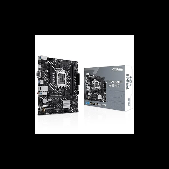 Asus Prıme H610m-d, 2xddr5, M.2, D-sub, Hdmı, Rs232 Port, 12-13.nesil, Lga1700 Soket, Anakart