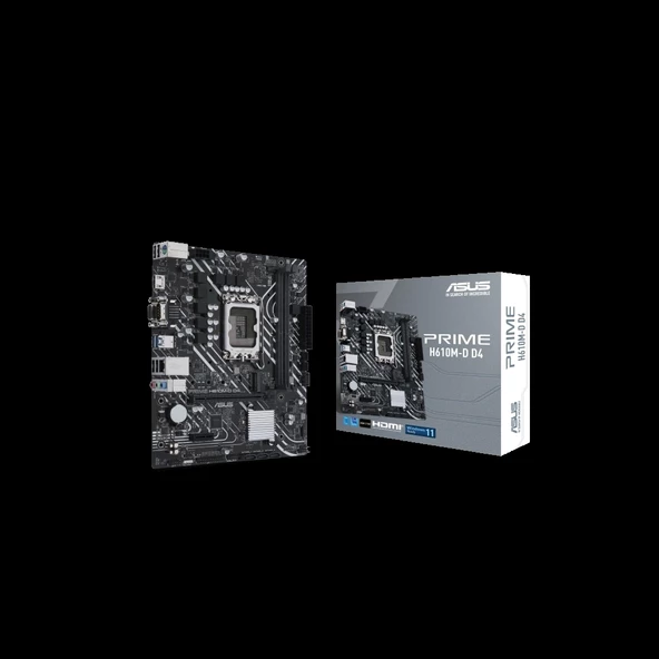 Asus Prıme H610m-d D4, 2xddr4, M.2, D-sub, Hdmı, Rs232 Port, 12-13.nesil, Lga1700 Soket, Anakart