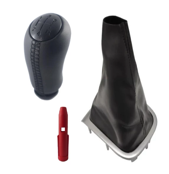 Renault Megane 3 Gri Çerçeve Körük Ve Deri Siyah Vites Topuzu M11292 - Resim 2