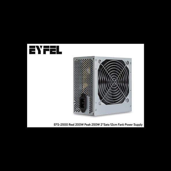 Eyfel Efs-2500, 250w Peak, 12cm Fan, Atx, Power Supply (psu)