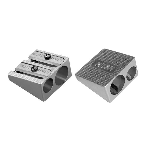 MILAN 80035 ÇİFT DELİKLİ METAL KALEMTRAŞ - 20ADET - 4