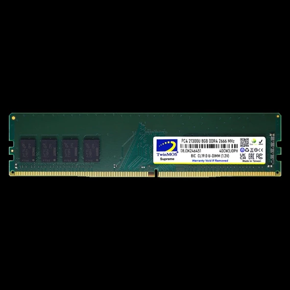 Twinmos Mdd48gb2666d, 8gb, Ddr4, 2666mhz, 1.2v Desktop Ram