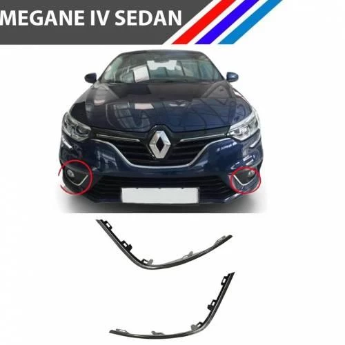 Megane IV Sedan Sis Far Çerçeve Süs Çıtası Nikelaj Sağ Sol Takım M11898