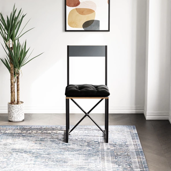 Eportatif Mutfak Sandalyesi Mİnderli Salon Balkon Atlantik Sandalye Füme 1499 - 2