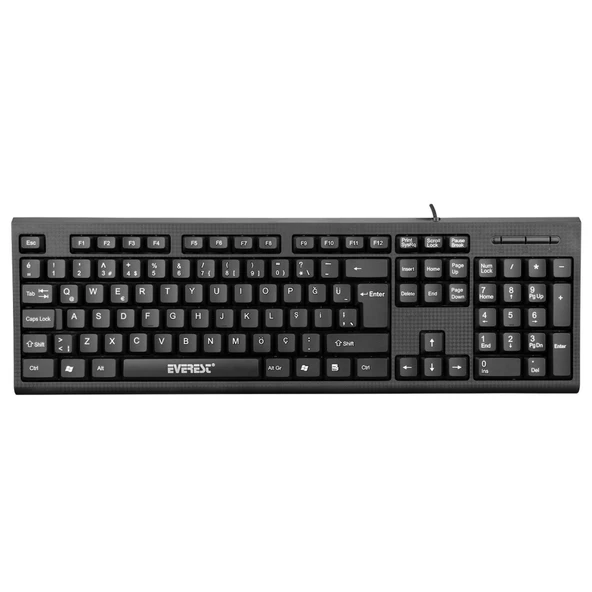 Everest Kb-871u, Usb Kablolu, Türkçe Q,  Standart Klavye (siyah)