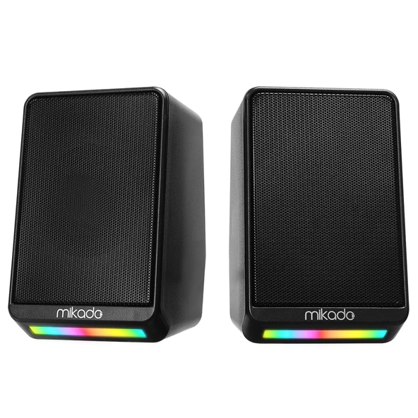 Mıkado Md-178, 6w, 1+1, Masaüstü, Rgb Aydınlatma, Usb, Siyah Kasa, Speaker