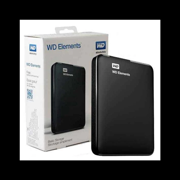 Wd Wdbu6y0020bbk-wesn, Elements, 2tb, 2.5", Usb3.0, Taşınabilir, Harici Hdd, Siyah