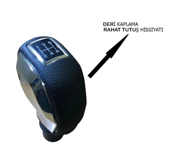 Peugeot 207 Deri Kaplama Krom Spor Vites Topuzu M111542 - Resim 3