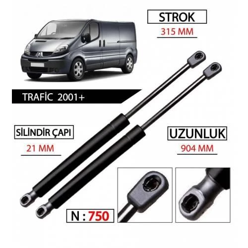 Trafic Bagaj Amortisörü Sağ Sol Takım 2001 Sonrası M-A0119