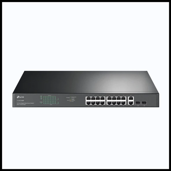 Tp-lınk Sg1218mp, 18 Port Gigabit, 16 Port Poe, + 2port Gigabit Combo Sfp, 250w Rackmount Yönetilebilir Switch