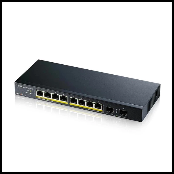 Zyxel Gs1100-10hp, 8 Port, Gigabit, 8port Poe 130w +2port Gigabit Sfp, Yönetilemez, Masaüstü Switch