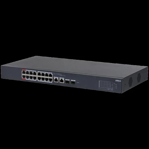 Dahua Cs4218-16et-135 16port, Megabit, 16 Port Poe, 135w, +2 Port Sfp Gigabit Combo, Cloud Yönetilebilir, Switch