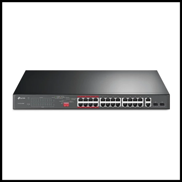 Tp-lınk Tl-sl1226p, 24 Port Poe, Megabit, + 2port Combo Gigabit Sfp, 250w, Yönetilemez, Rackmount Switch