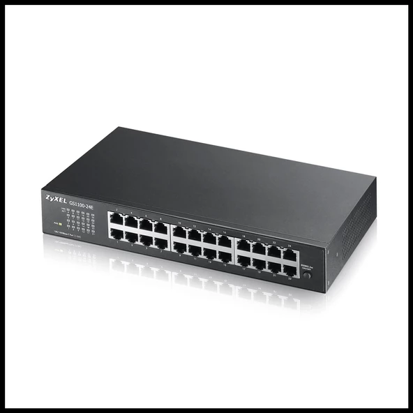 Zyxel Gs1100-24e V3, 24 Port, Gigabit, Yönetilemez, Sessiz, Rackmount Switch