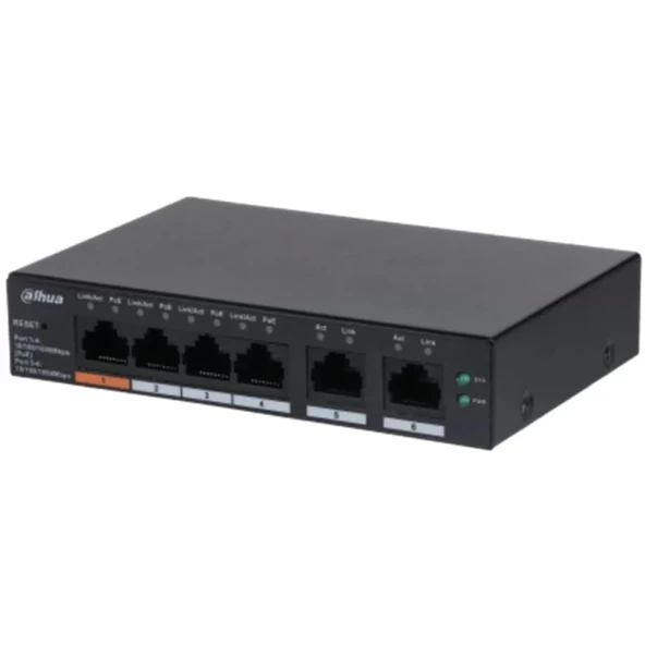 Dahua Cs4006-4gt-60, 4 Port, Gigabit, 4 Port Poe, 60w, + 2 Port Uplink, Cloud Yönetilebilir, Switch