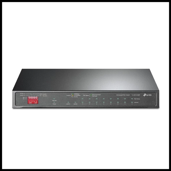 Tp-lınk Tl-sg1210mp, 10 Port, Gigabit,  8 Port Poe, +1 Port Gigabit Sfp, 123w, Yönetilebilir, Metal Kasalı Switch