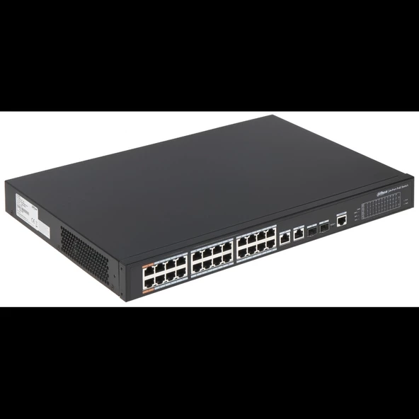 Dahua Pfs4226-24et-240-v3, 24 Port, Megabit, 24 Port Poe, 240w, +2 Port Combo Sfp, +2 Port Gigabit Uplink, Yönetilebilir